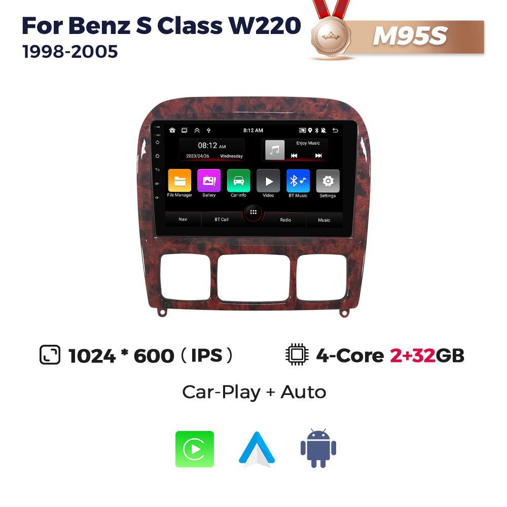Navifly 2Din Android Car Radio Multimedia Player GPS For Mercedes Benz S Class W220 S280 S320 S350 S400 S430 S500 S600 1998-2005
