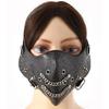 Leather Spikes Mask Gothic Punk Rivet Biker Motorcycle Mask Anti-Dust Sport Masks for Halloween Cosplay Party Adjustable