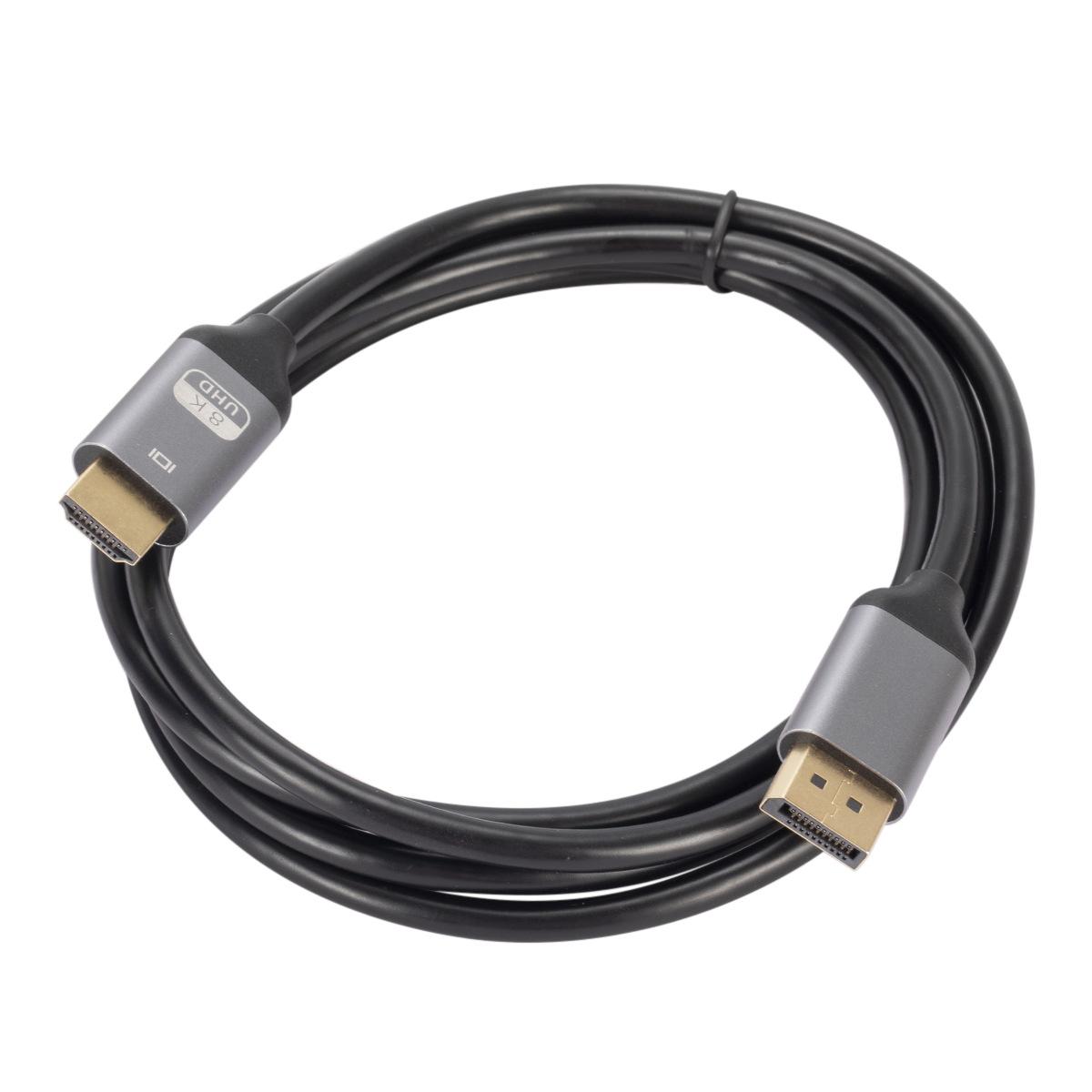 

WT02 DP to HDMI Adapter Cable 8K@60Hz 1.8M High Definition Video Converter for Computer Monitor Connection
