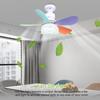 Ceiling Fan Light with Remote Light Bulb Fan Timing Wireless Fan 3 Gear Wind Speed 5 Blades for Living Room Bedroom