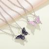 Cross-border New Best Friend Colorful Butterfly Match Friendship Magnetic Necklace Sweater Chain