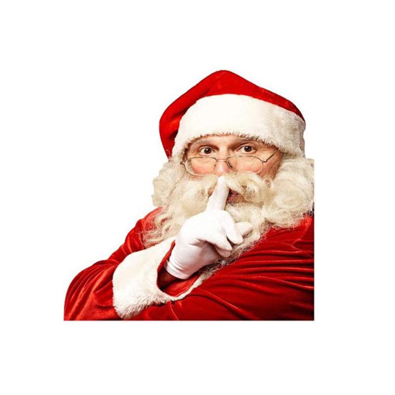 New Santa Claus Vinyl Car Sticker: Transparent, Creative, and Personal Decorative Window Film