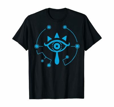 Zelda Vahşi Şeyh Gözü Logolu Tişört Siyah Nefesi