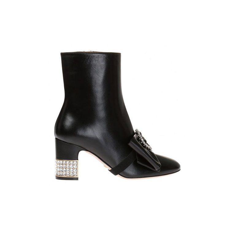 GUCCI Cow Leather Ankle Boots Women's Black 481171 BKO00 1000