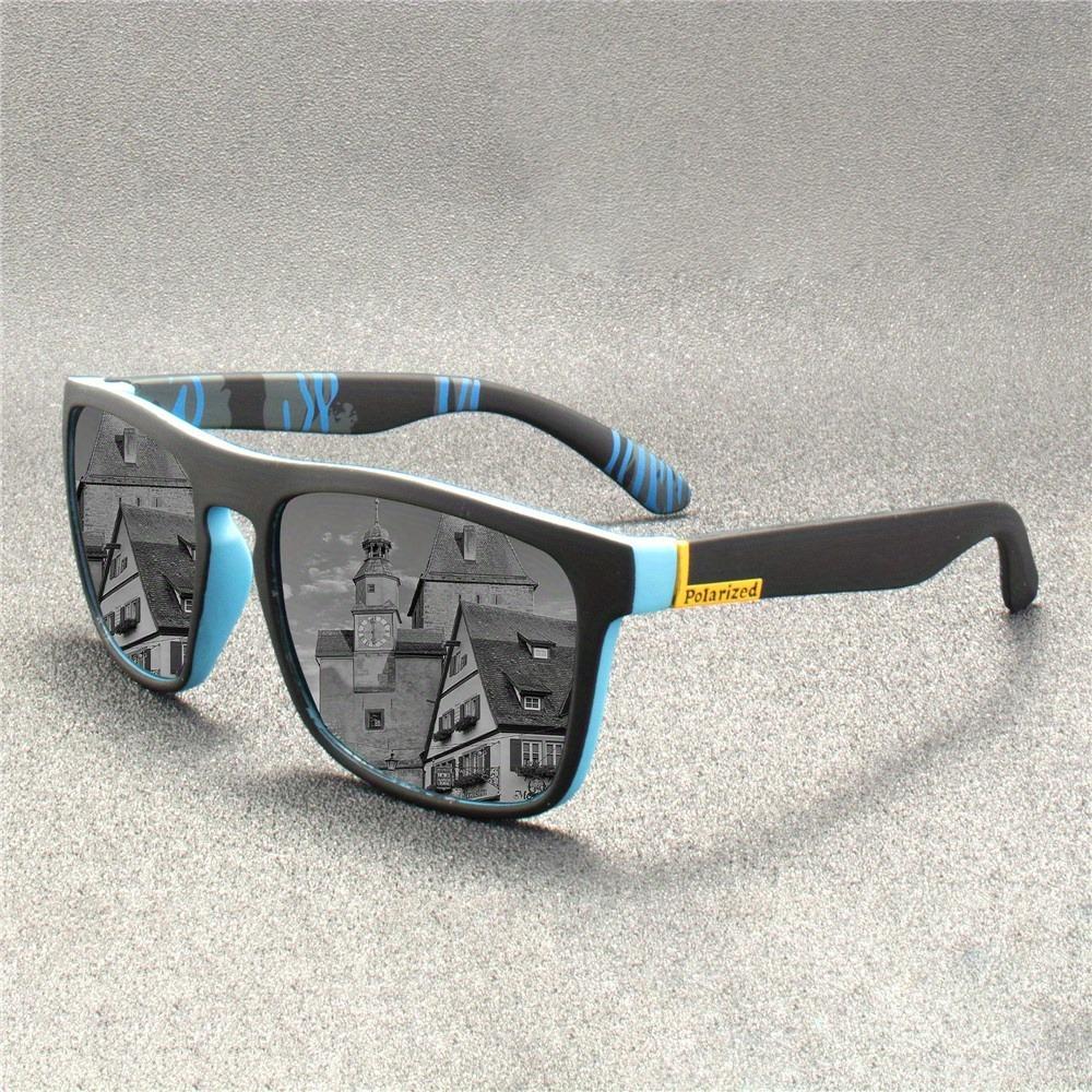 Mens Retro Glasses Black Full Frame Blue Gradient Lens Lightweight Fashion Eyewear Stylish Casual Accessories