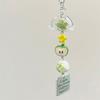 Cute Fruit Keychain Creative Summer Watermelon Pendant Key Chain Beaded Mobile Phone Anti-Lost Lanyard Bag Decorative Keyring