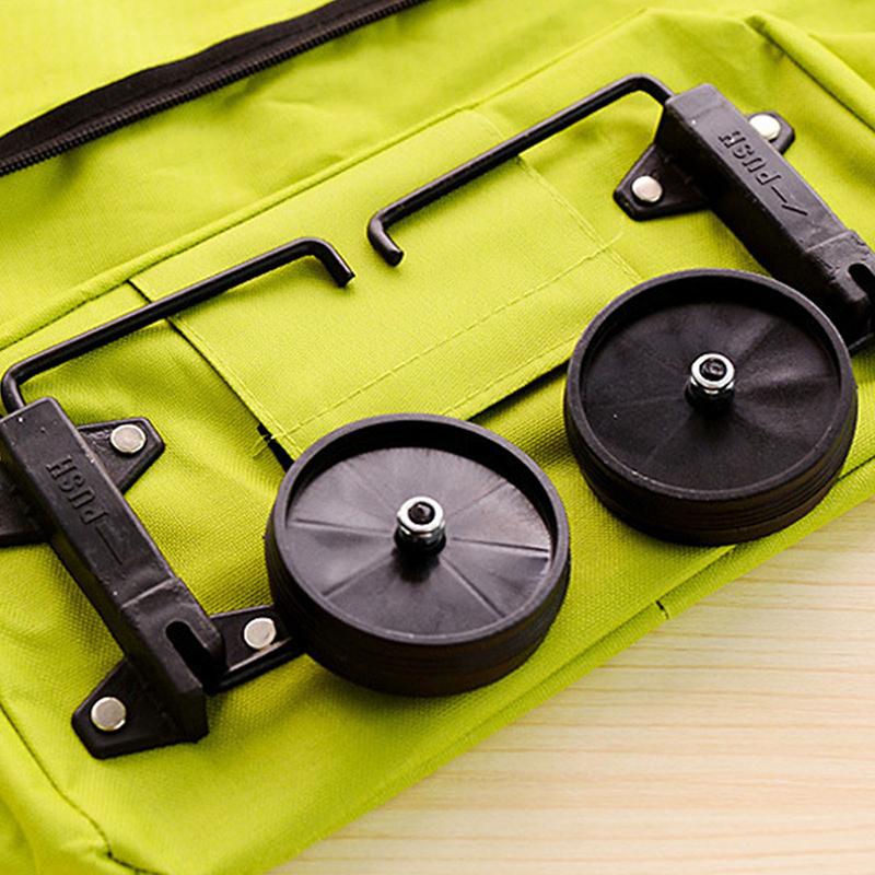 1 Stück Wasserdichter Supermarkt-Einkaufswagen Haushaltstasche Lebensmitteleinkaufswagen Praktisch Faltbar Tragbar Räder Handtasche