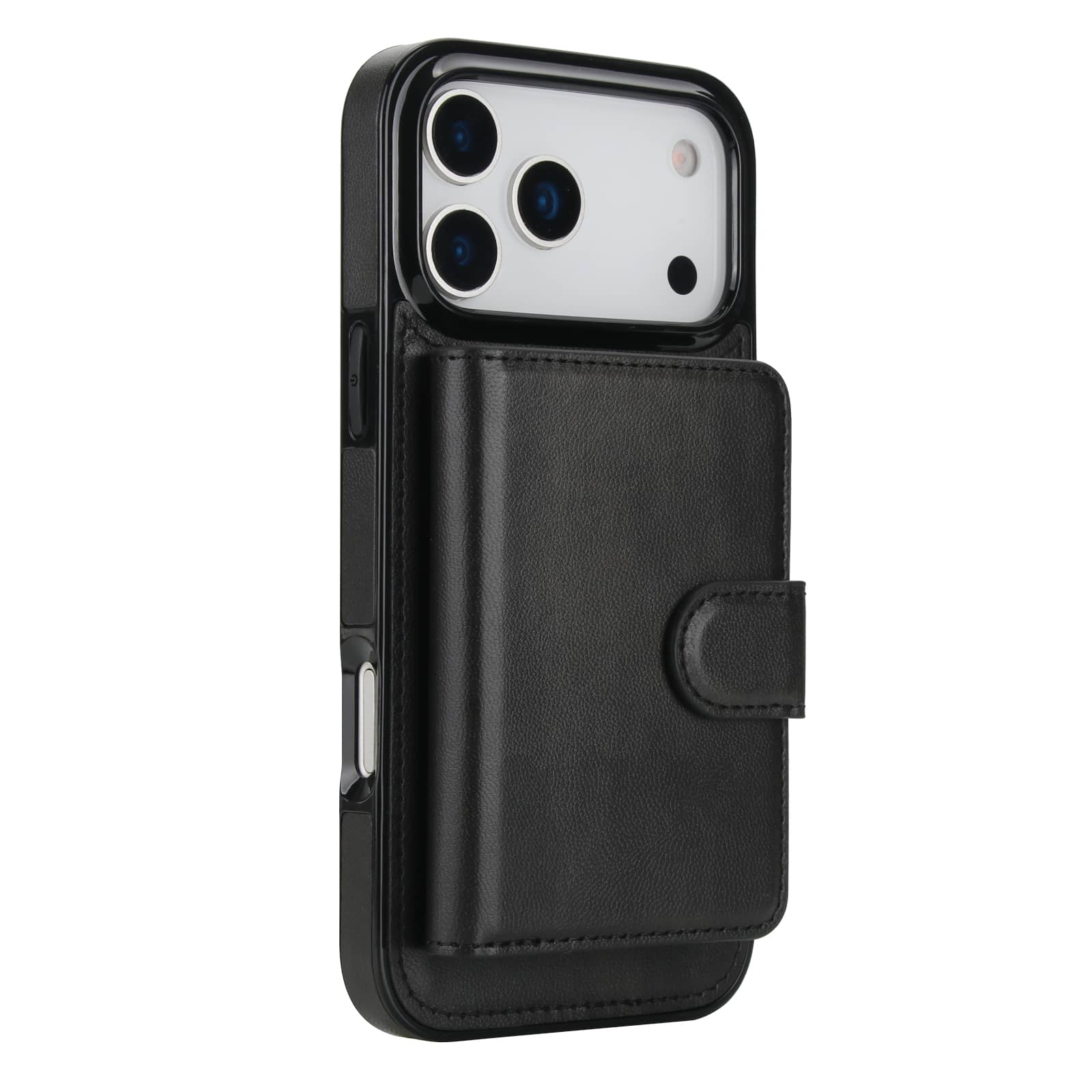 Magnetic Detachable Wallet Case for iPhone 17 Pro Max/17 Air, Compatible with Magnetic Card Slot Holder Flip Case for Men Women For iPhone 17 чёрный