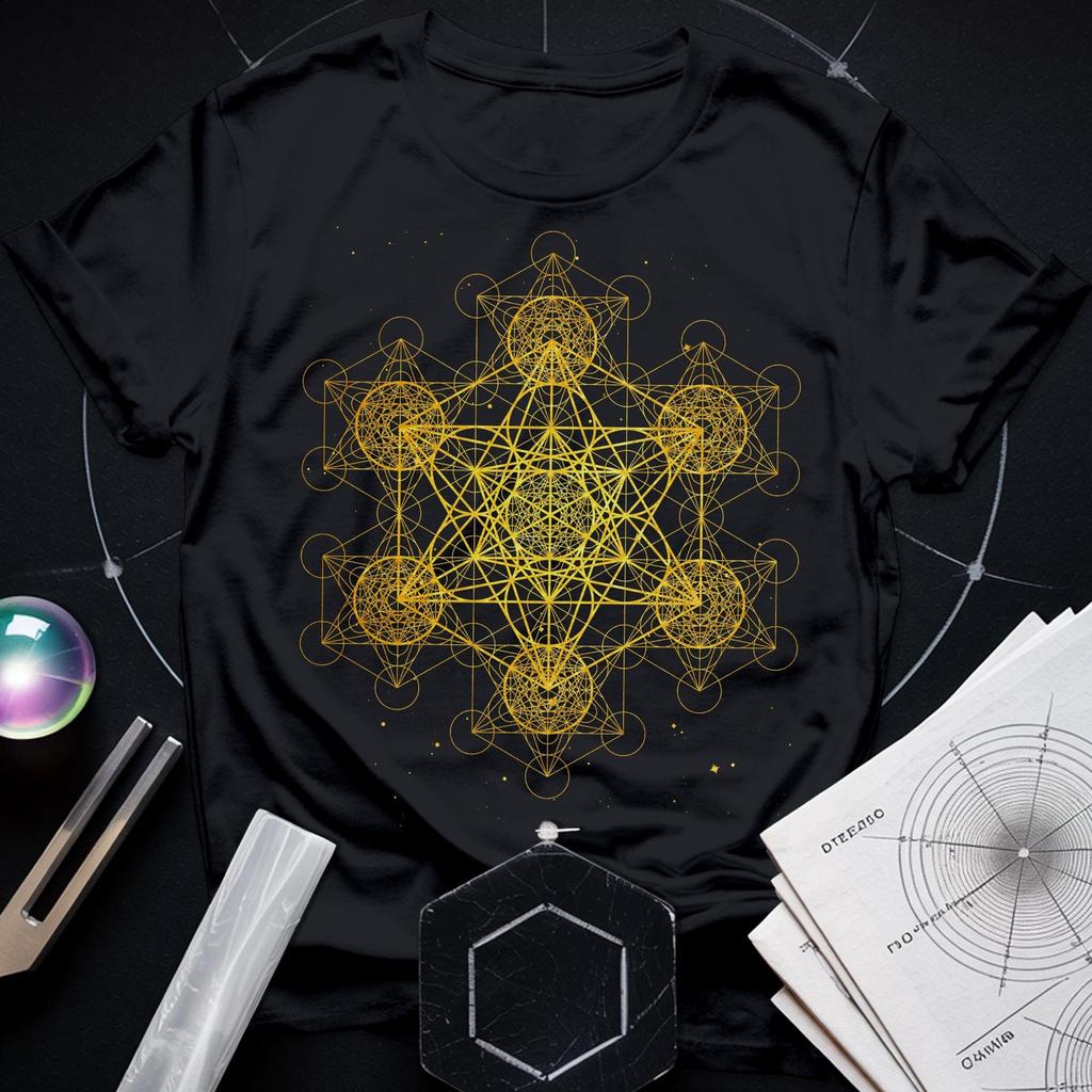 Metatron's Cube T-Shirt | Fractal Sacred Geometry Unisex Tee