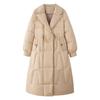 Women's Warm Winter Long Down Jacket Thickened Drawstring 90 White Duck Down Coats Fashion