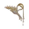 Butterfly Pearl Hair Clips Rhinestone Hair Catch Clip Pearl Tassel Barrette for Wedding Hair Styling Gift