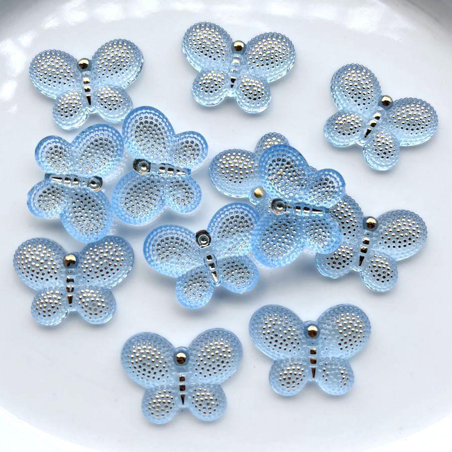 20pcs 18mm * 25mm color 3D butterfly rhinestone DIY jewelry production, wedding hair accessories, decorative accessories