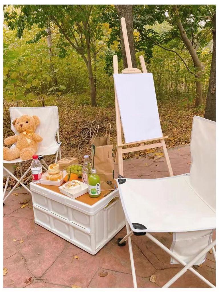 Portable Outdoor Table & Backrest Chair Set - Multifunctional, Casual, and Comfortable for Outdoors & Dorms