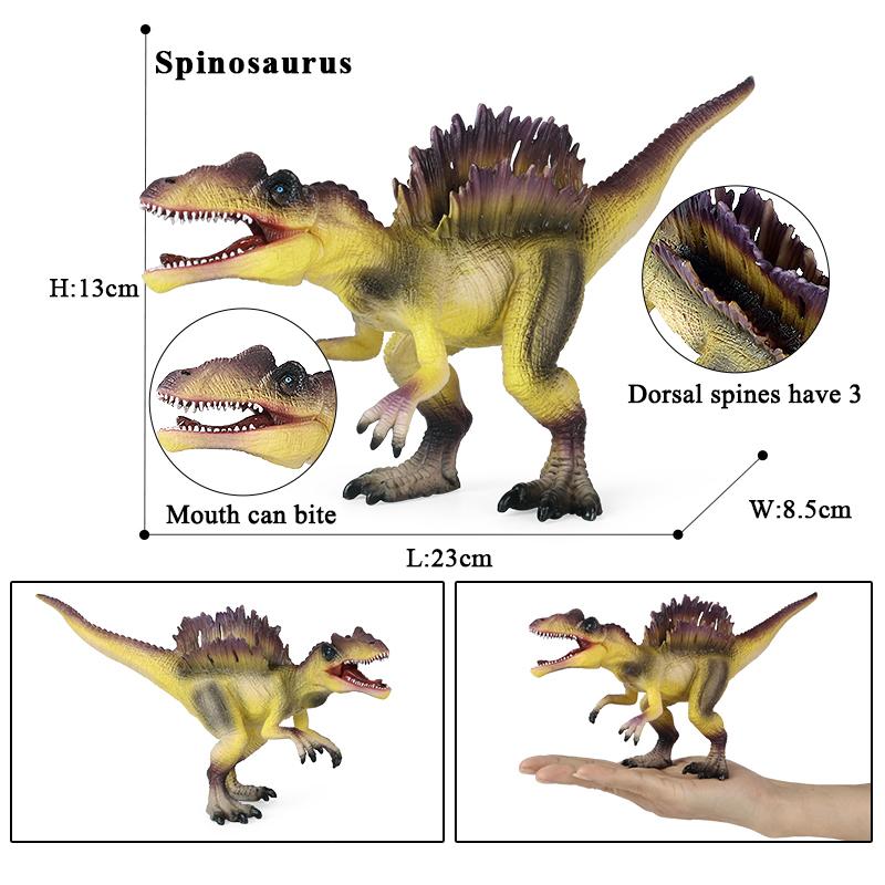 Oenux New Jurassic Dinosaur Brinquedo Spinosaurus Action Figures Open Mouth Tyrannosaurus Animals Model Collection Kid Toy Gift