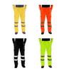 Work Pants Elastic Waist Tear-Resistant Double-Layer Reflective Strips Fabric High-Visibility Safety Pants Heavy-duty Workwear