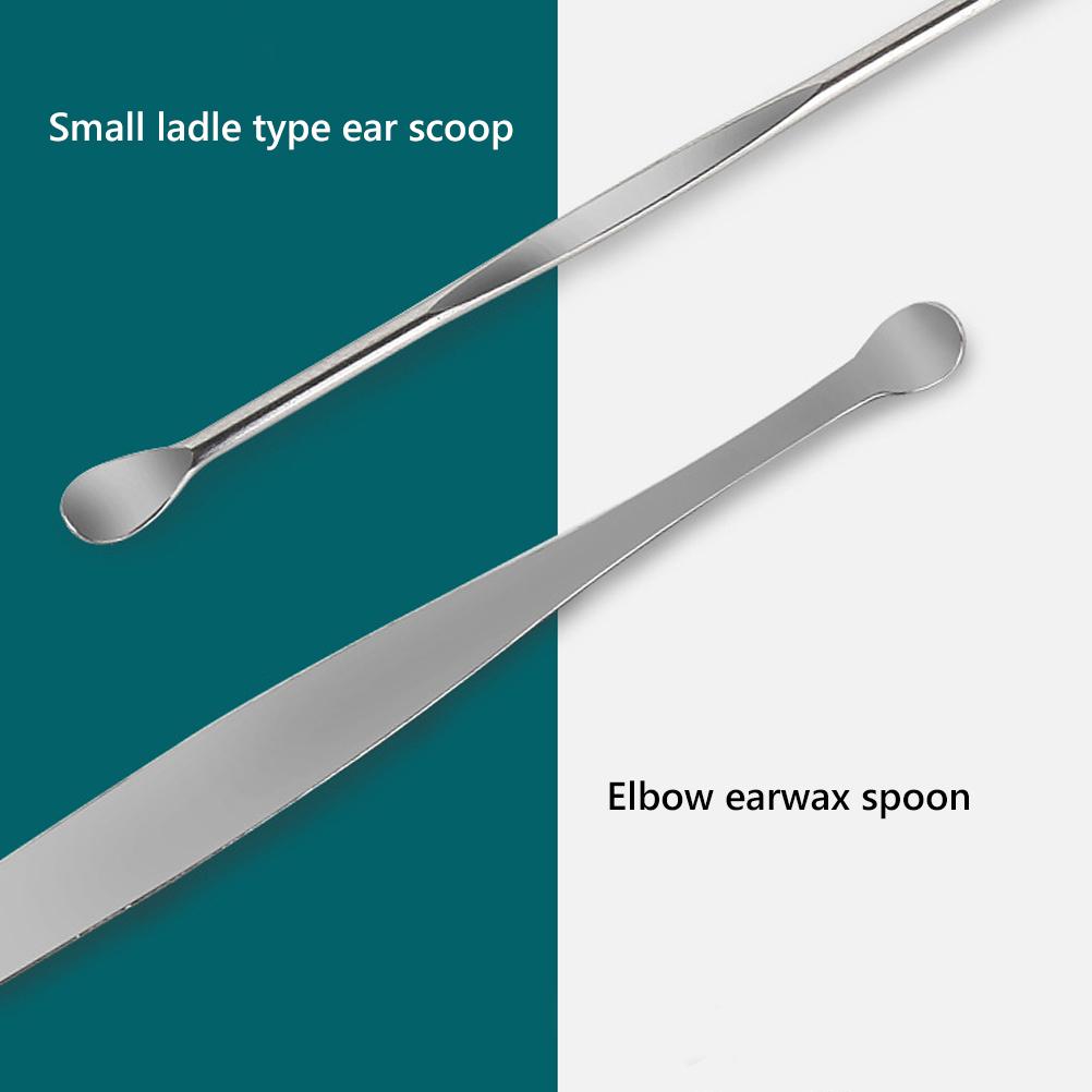 6-Piece Stainless Steel Spiral Ear Pick Set, Ear Cleaning Tool Kit (as shown in picture) Set A with Brush