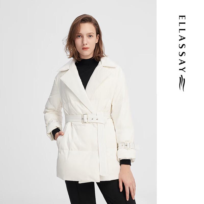 

ELLASSAY Women s Belted Blazer Down Jacket L