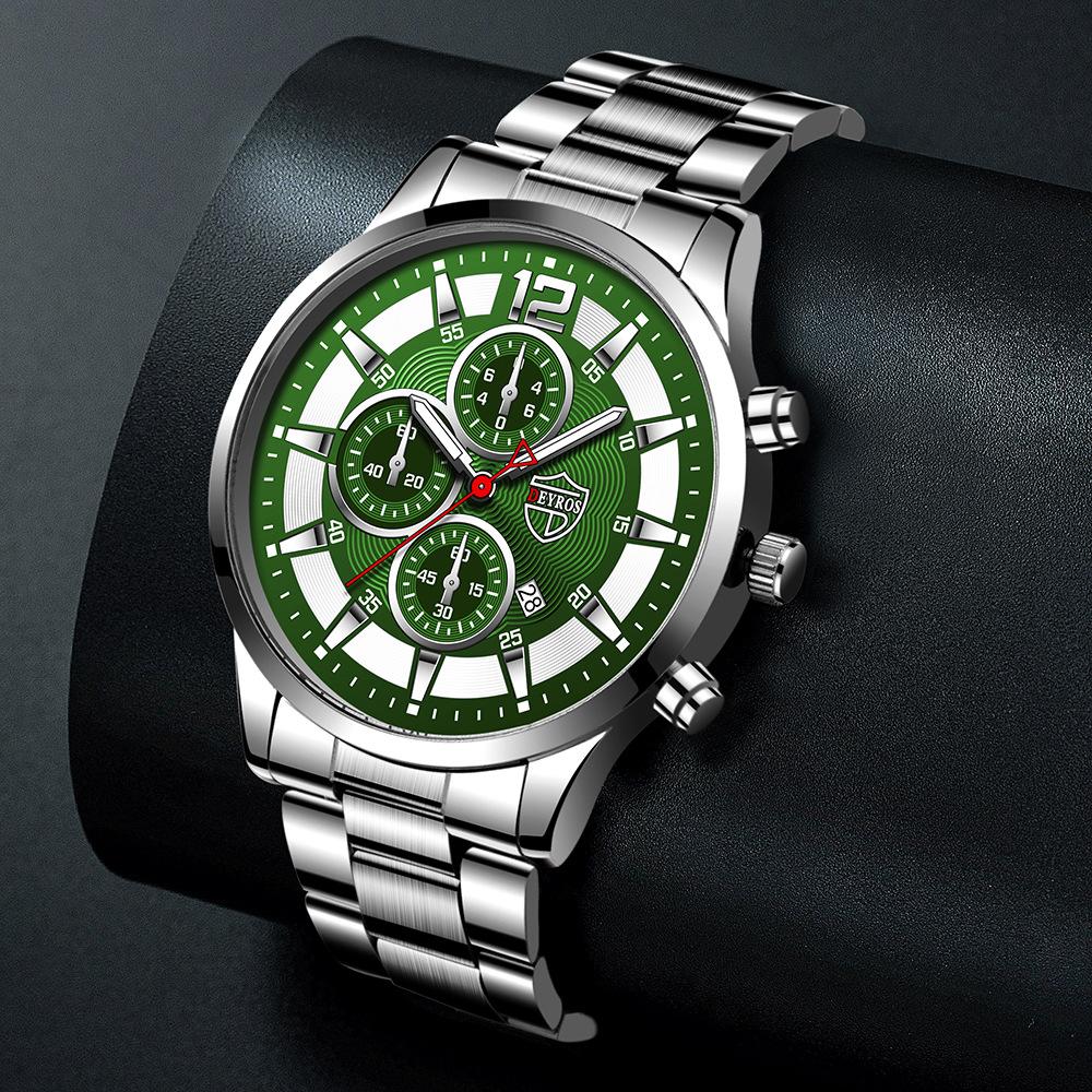 2pc Men's Quartz Watch Set, Men's Casual Watch, Business Watch, Men's Gift