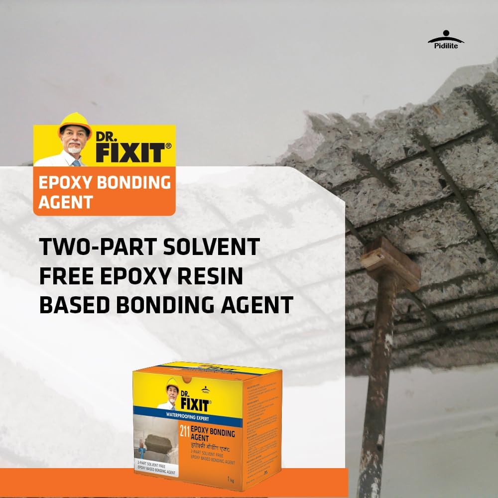 DR. Fixit Epoxid-Klebstoff 1 kg für Betonreparatur Wasserdichter Kleber für Ziegel Fliesen Stahlkonstruktionen Reparatur