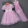 Elsa Princess Dress: Summer Sequin Puff Skirt for Girls