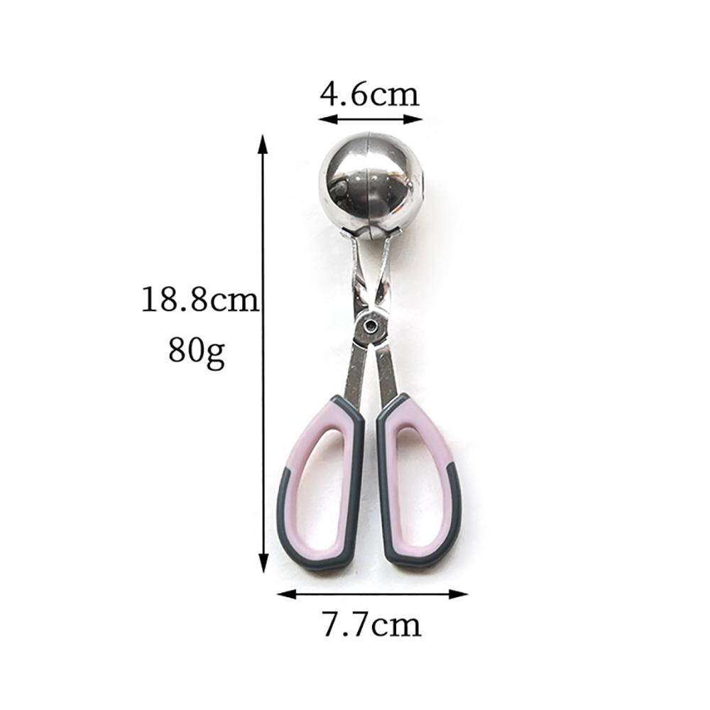 Stainless Steel Meatball Spoon Anti-Slip Handles Non-Stick Surface Meat Ballers Versatile Rice Ball Clip Food Preparation