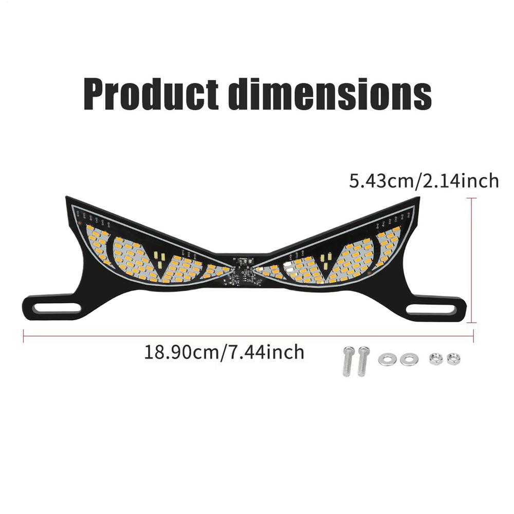 Eye Shape Motorcycle Brake Light, License Plate Tail Safety Lamp for Night Riding, Enhanced Visibility for Daily Commuting