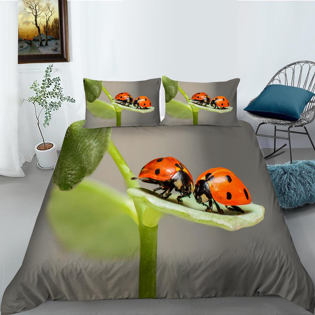 Insect Series Bedding Set 3D Digital Printed Quilt Cover and Pillow Cover 2/3 Pieces Full Size Bedding Set Home Decoration Bedding Set