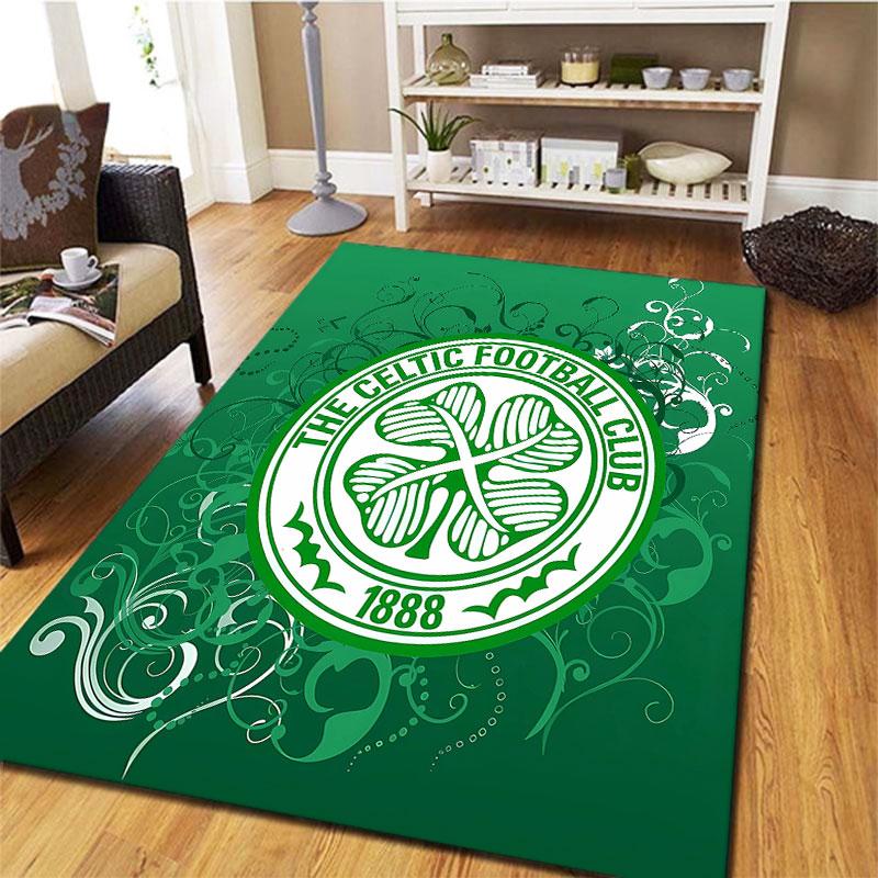 Tappeto Tappetino Celtic Football Club per Soggiorno Camera da Letto Casa Decorazione Divano, Tappetino Antiscivolo per Giochi Bambini