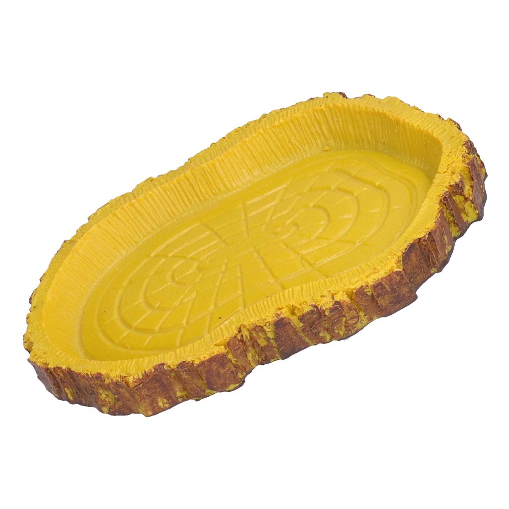Reptile Food Basin Imitation Bark Lizard Sea Turtle Food Basin for Aquariums Fish Tank