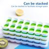 Silicone Refrigerator Ice Cube Trays with Lid BPA Free Large Square Ice Cube Tray Easy Release Stackable Ice Tray