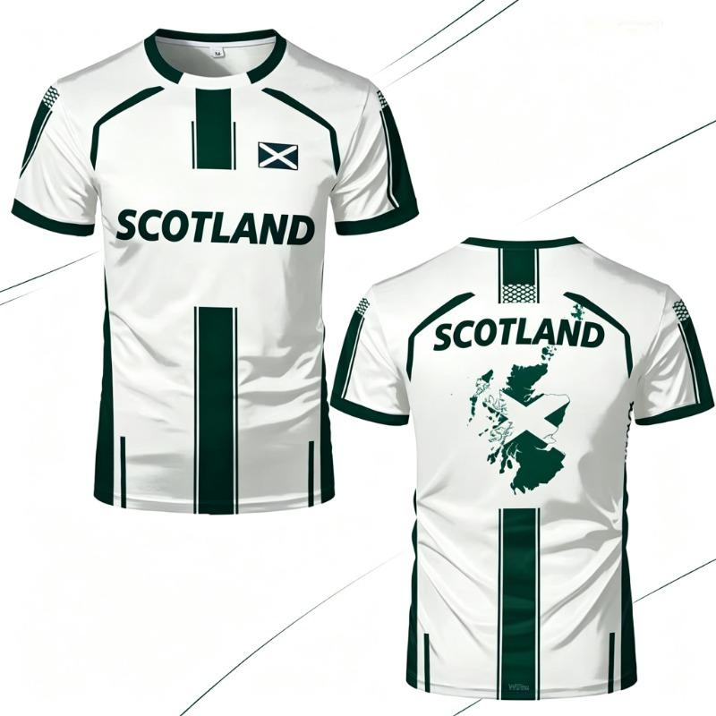 Men's Jersey T-Shirt, Scotland Team Fan Jersey, Comfortable and Breathable