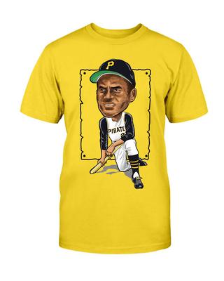 Roberto Clemente Caricature T-shirt Yellow Unisex S-5XL JJ5074 Unisex T-Shirt