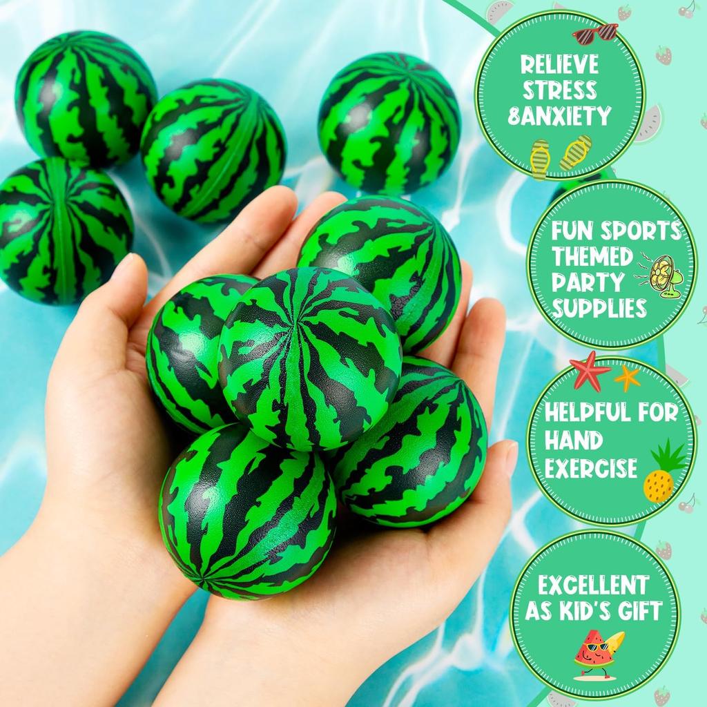 5/10/20Pcs Watermelon Stress Balls Foam Balls Stress Reliever Toys Party Favors for Kids School Carnival Party Supplies 2.5Inch