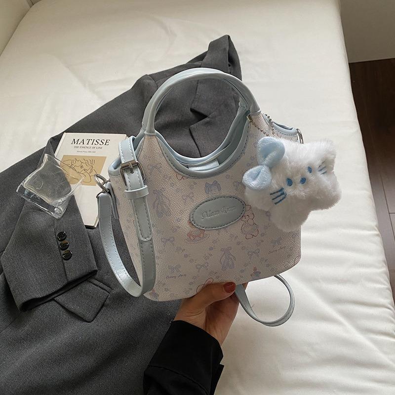 Hand Bag Women's New Popular Fashion High-end Light Luxury Niche Shoulder Crossbody Bucket Bag