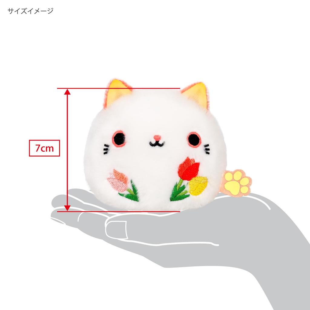 Sanei Boeki Dango Friends Hananeko Dango Tulip Plush Toy NDH02 (W7.5×D6×H7cm)