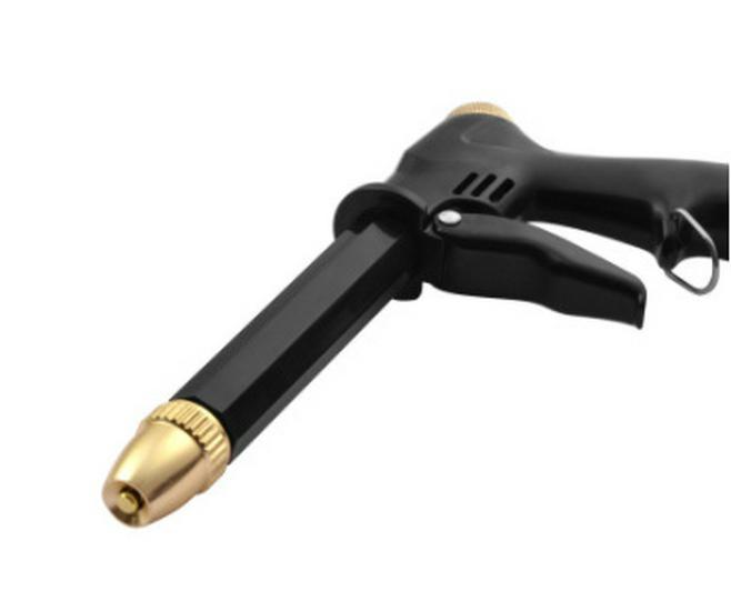 Extended Black Water Gun for Car Wash, Garden, and Pet Bathing