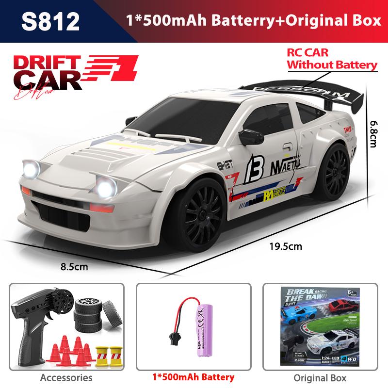 GTR Model AE86 RC Drift CAR With LED Light 4WD 2.4G Radio Remote Control Cars Professional Racing Toys for Children Gifts