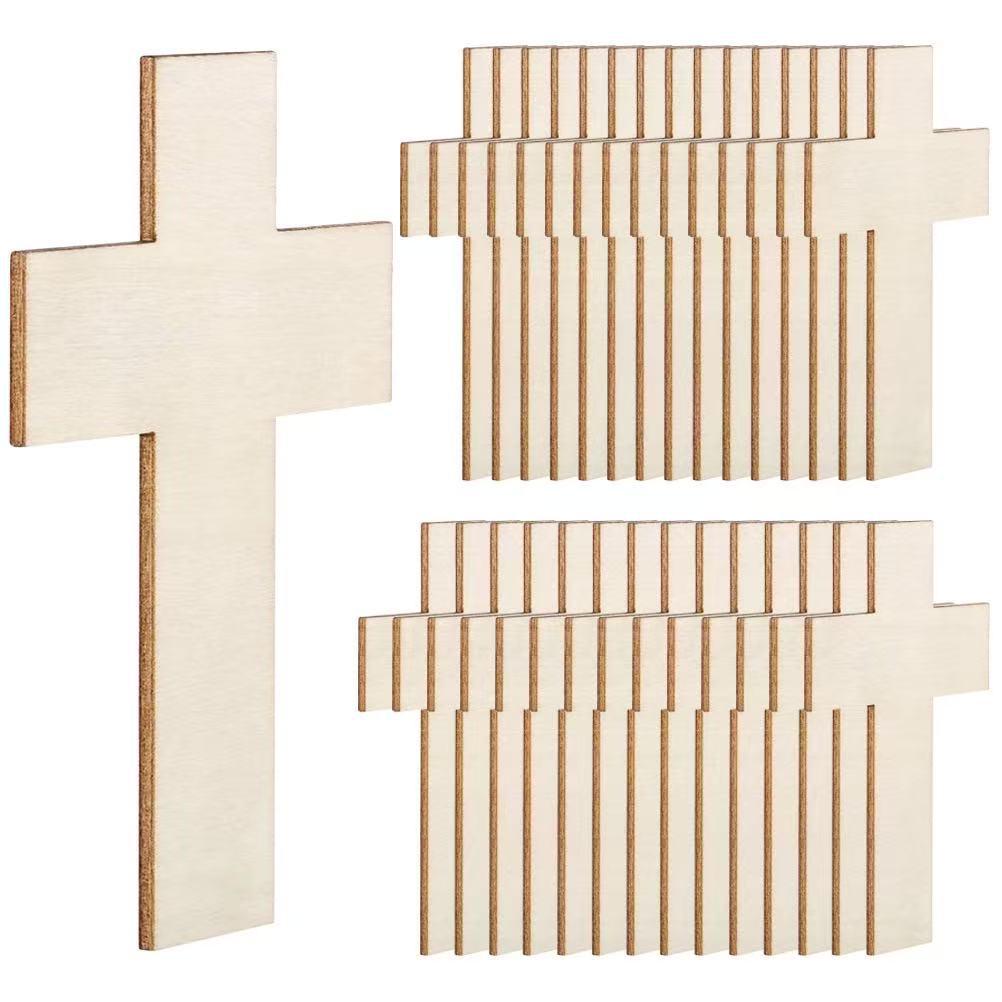 Naturholzfarbe Kreuz Holzspäne DIY Malwerkzeuge für Kindermalerei und Basteln
