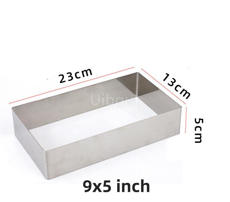5cm Height Rectangle Thick 304 Stainless Steel Mousse Ring Tiramisu Cake Mold Cheese Fondant Baking Tool Household DIY Bakeware