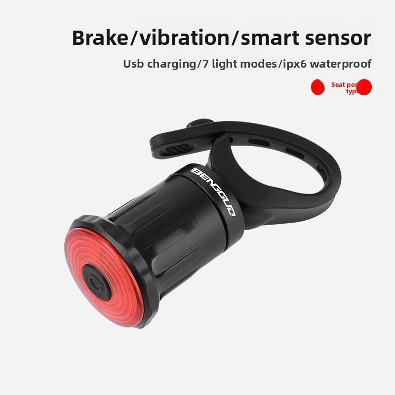 Bicycle Tail Light Usb Rechargeable With Brake Sensor For Night Riding Safety