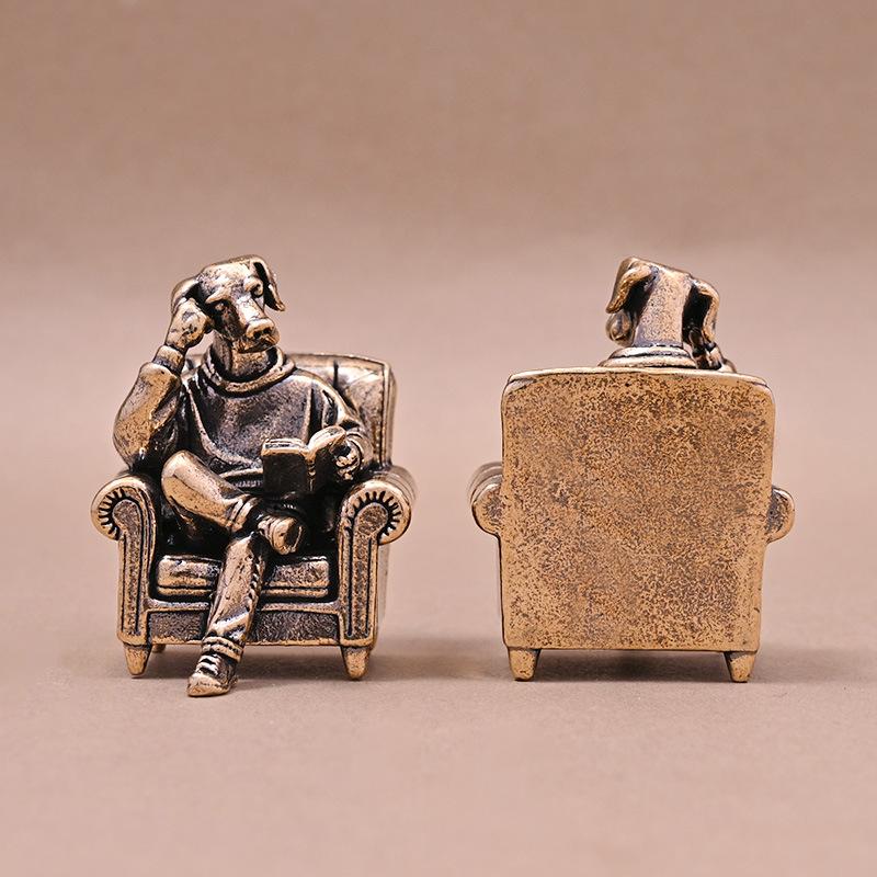 Dog Ceo Miniature Figurine Retro Desktop Office Decor Retro Desktop Office Decor Collectible Ornament