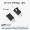 2-pack Mini USB Type C LED RGB Light Brightness Adjustable 8 Color Changeable Atmosphere Smart Type-C Night Lampfor Car Laptop Keyboard