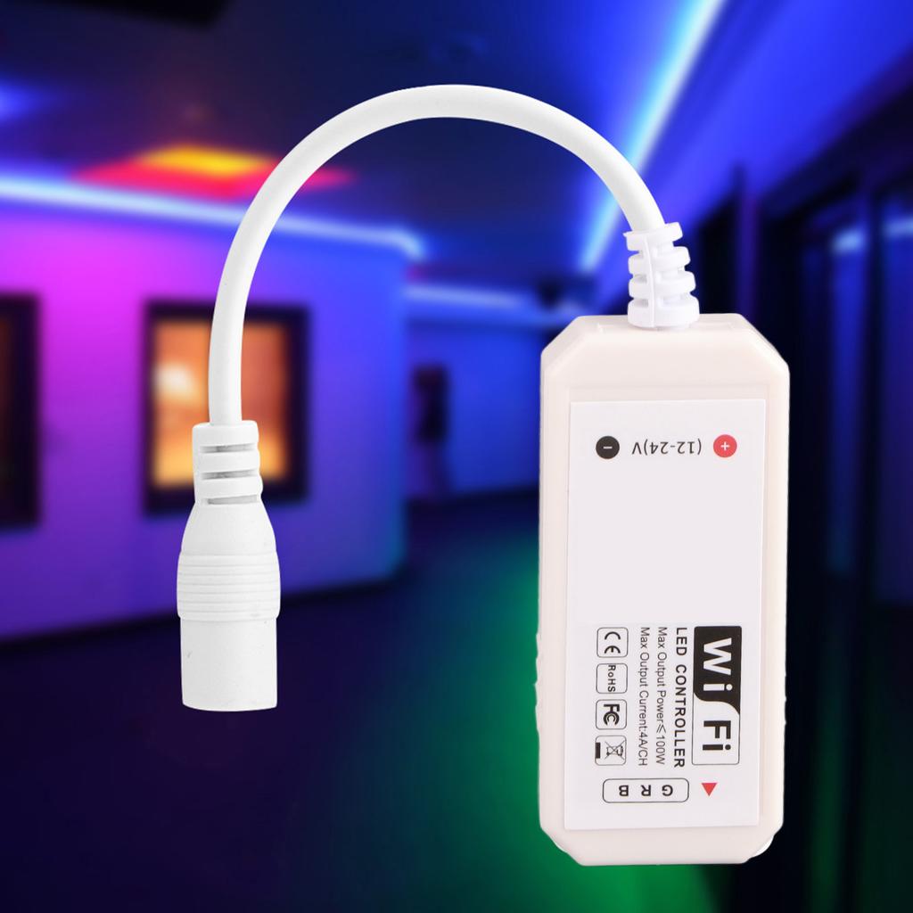 WiFi RGB Controller DC12-24V für farbige LED-Streifen per Smartphone-App-Steuerung