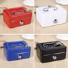 Mini Cash Box with Security Lock And Two Keys Compact Shock-proof Portable Multi Compartments Deposit Petty Cash Cash Safe Metal Box Jewelry Precious