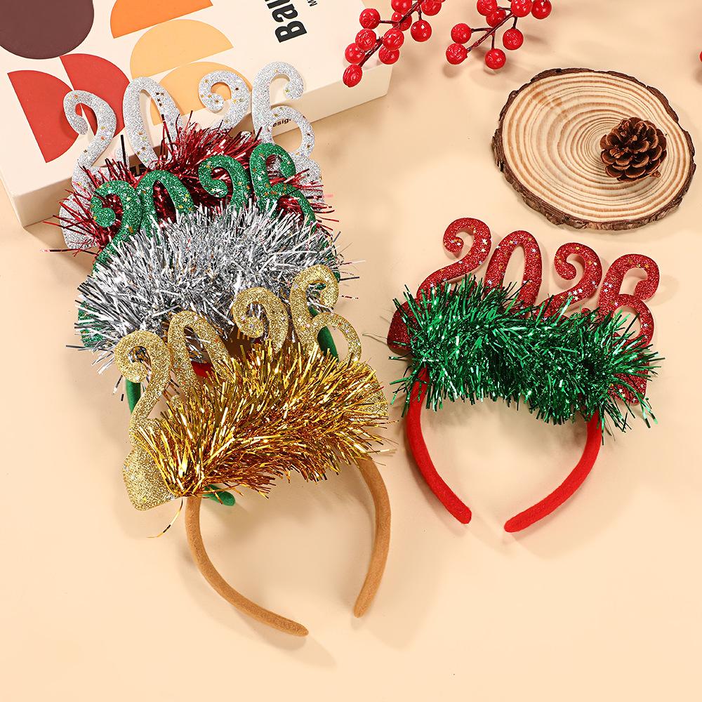 New  Headband Kids Adult Glitter Hair Accessories Funny Glasses Po Props Christmas Decoration  New  Gifts