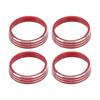 4pcs A C Air Vent Knob Trims Rings Red Aluminum Alloy Decor Replacement for Honda VEZEL XRV
