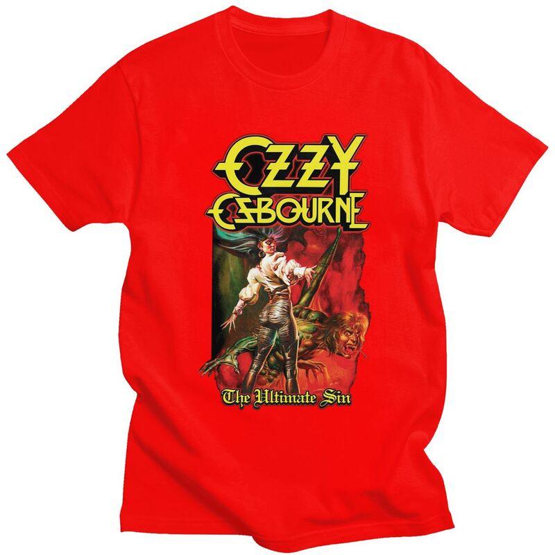 

Custom Heavy Metal Rock Ozzy Osbourne T Shirts Men 100 Cotton Tees Tshirts ShortSleeve Fashion Tshirt Clothing S