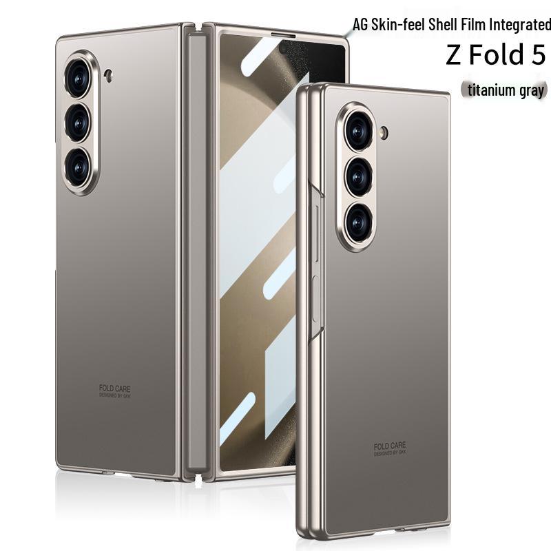 

Samsung Fold5 Electroplated Frame Frosted Case - Full Coverage Screen-Integrated Protector. SM-Fold5