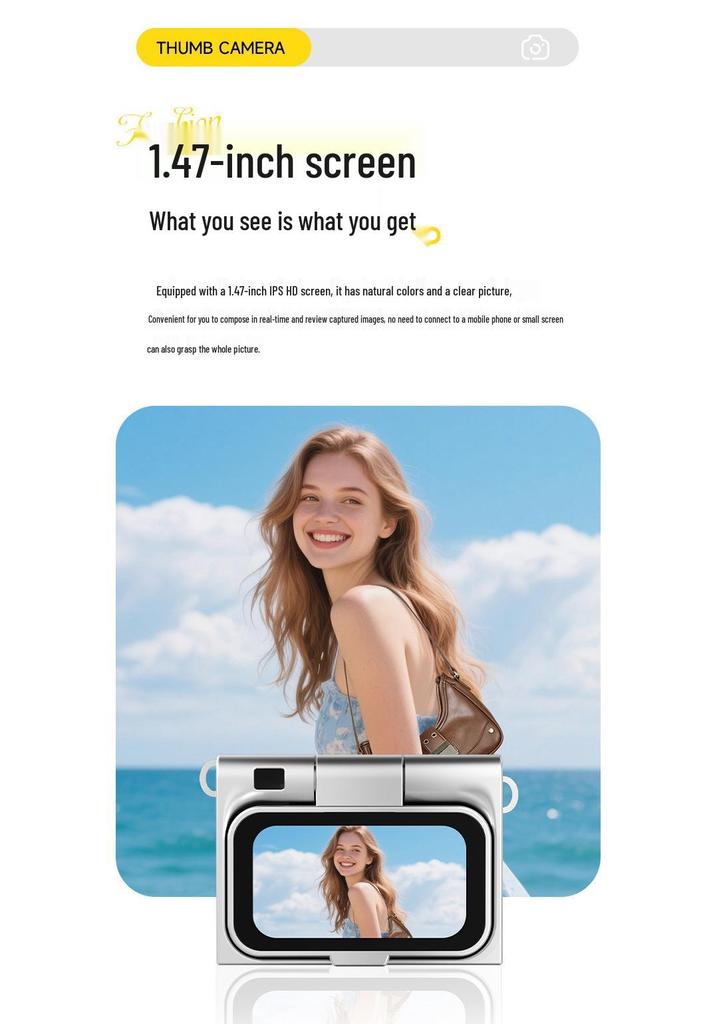 Retro Flip Screen Digital Camera: HD Photos & Video Recorder for Students
