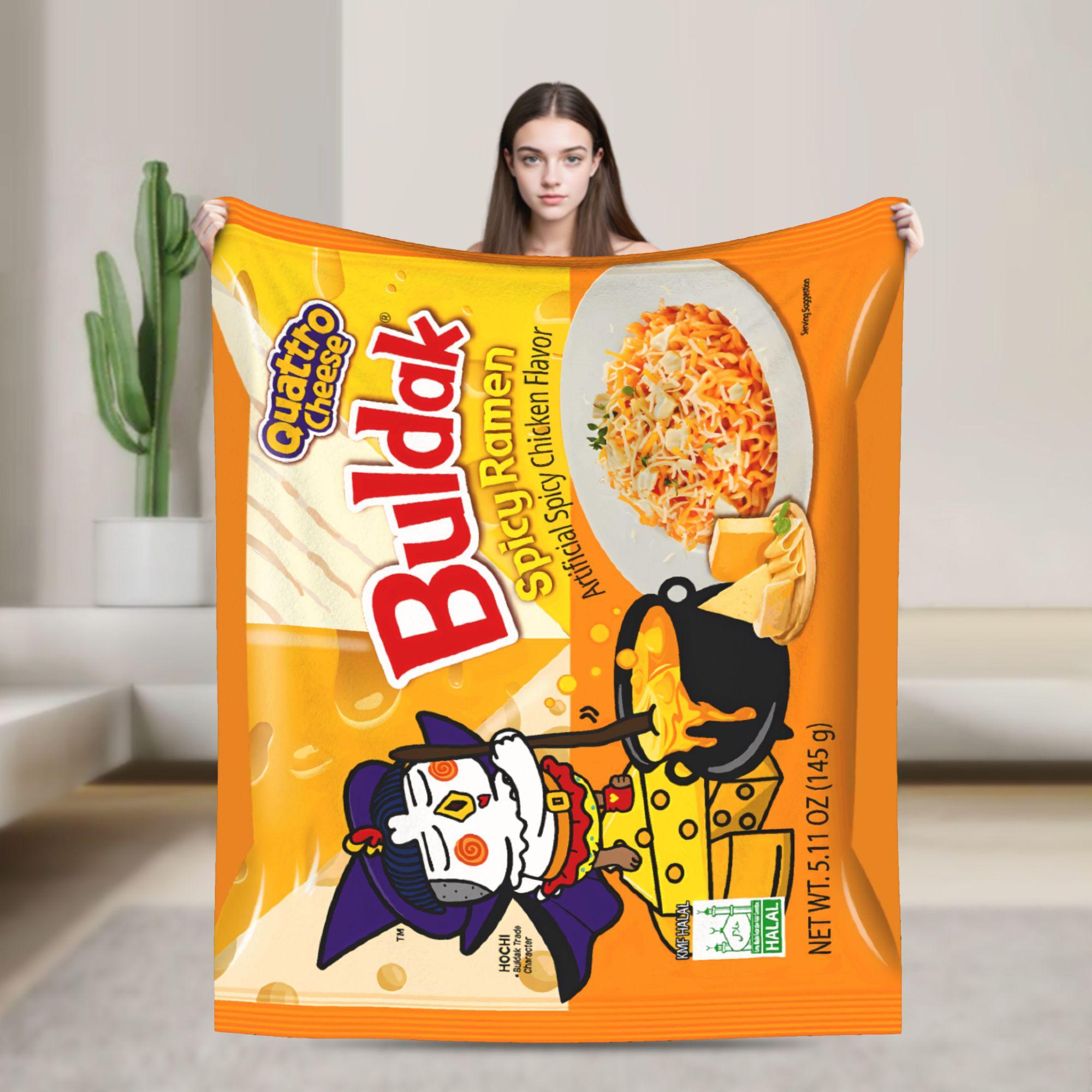 Spicy Chicken Noodles Hot Blanket  Picnic Flannel Throw Blanket For Outdoor Soft Warm Design Quality Bedspread Gift Idea 75x100cm